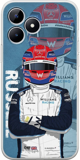 Formula 1 - George Russell Задна корица Силикон Многоцветен (Realme Note 50)