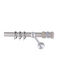 Frans Metallic Curtain Pole Lego Double with Rail Φ25mm 160cm Nickel Satin