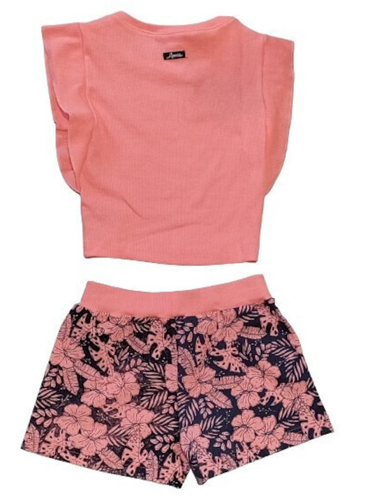 Joyce Set Pentru Copii Cu Pantaloni Scurți Coral 2 Bucăți