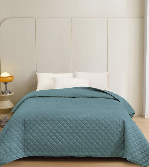 Melinen Tosca Coverlet Queen Size Microfiber Aqua 220x240cm