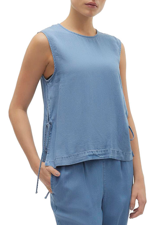 Vero Moda Bluza de Damă Fără mâneci Blue