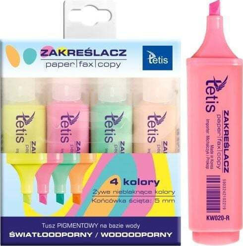 Tetis Highlighter Tetis Set 4 Pastel Colours Tetis