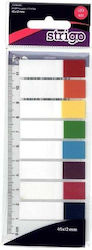 Strigo Haftnotizstreifen 8 Blöcke 45x12mm 120 bunte Reihen