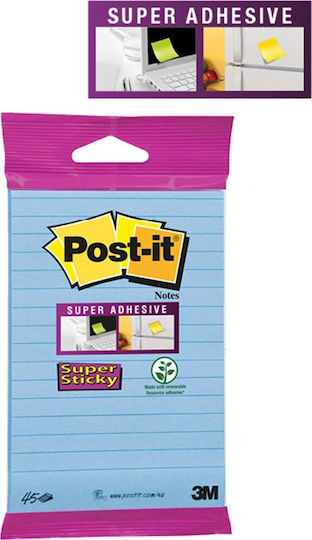 Post-it Super Sticky 6844-l-nb 152x102mm 45 Pieces Blue Memo Pads