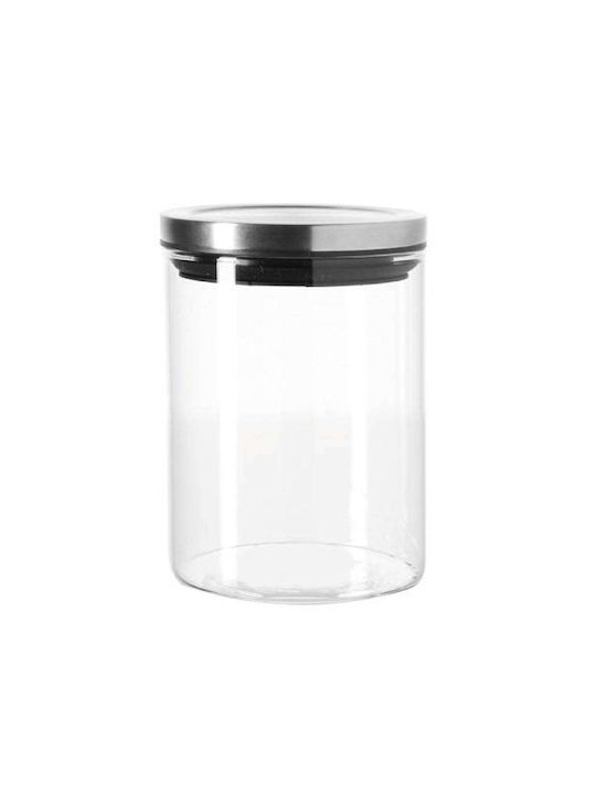 Leonardo Set 1pcs Jars General Use with Lid Glass Gray 500ml