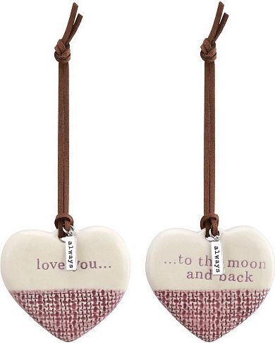 Ornament Set Hearts 2 Pieces