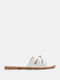 Luigi Synthetic Leather Women's Sandals White