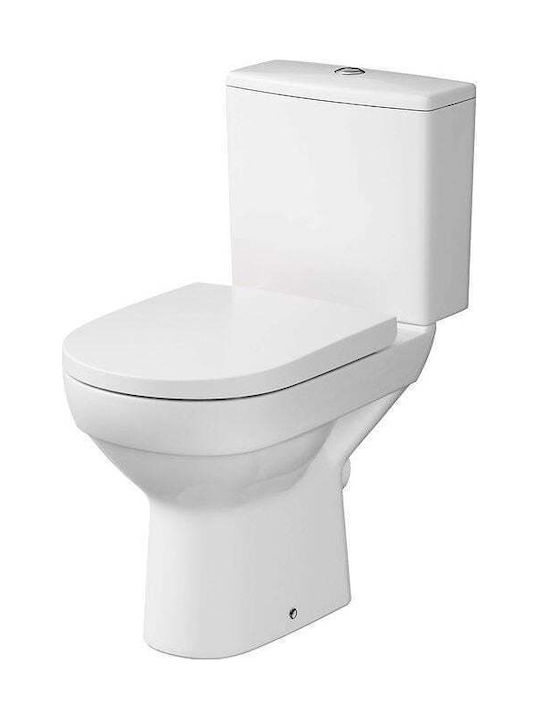 Cersanit Floor-Standing Toilet Rimless with Flush with Cover Duroplast Soft Close White