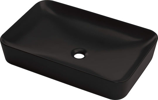 Deante CDS NU6S Drop-In Aus Flüssigem Granit M60xB40cm Schwarze Küchenspüle