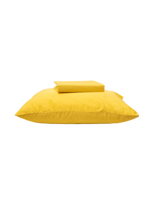Anna Riska Fashion Σετ Μαξιλαροθήκες Oxford 4 Yellow 50x70εκ.