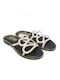 Ipodima Leder Damen Flache Sandalen