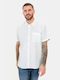 Camel Active Men's Shirt Short Sleeve Linen White