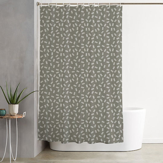 Viopros Shower Curtain 180x180cm Grey