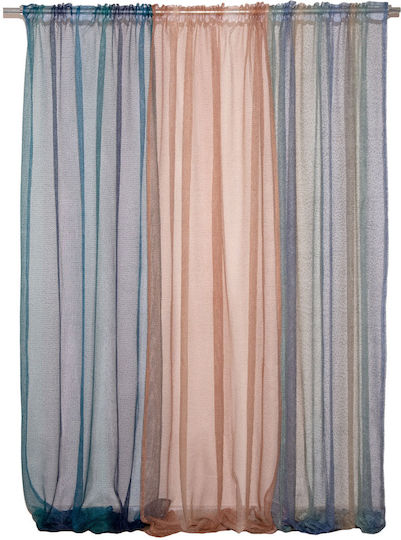 Viopros Curtain with Pencil Pleat Light Blue 140x270cm