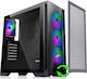 Evolveo Ptero Q2+ ARGB Gaming Midi Tower Κουτί Υπολογιστή με Πλαϊνό Παράθυρο Μαύρο