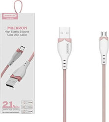 Somostel 28254 Regular USB 2.0 σε micro USB 1.2m Ροζ