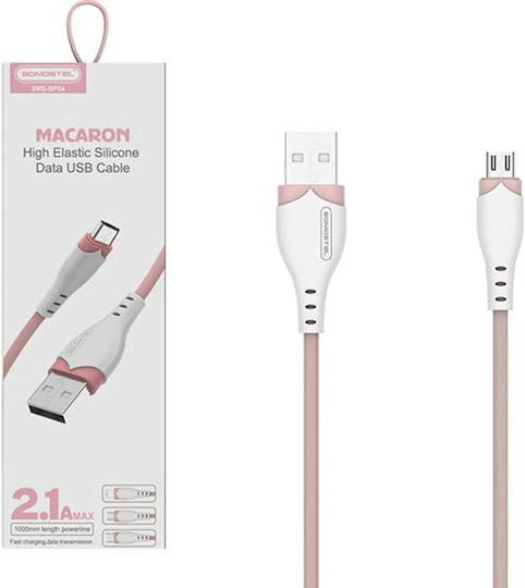 Somostel Regular USB 2.0 to micro USB Cable Ροζ 1.2m (28254) 1τμχ