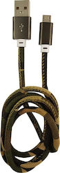 LC-Power 31332E Braided USB 2.0 σε micro USB 1m Μαύρο