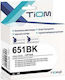 Tiom Συμβατό Μελάνι Εκτυπωτή InkJet HP HP 651BK 22ml Μαύρο 1τμχ