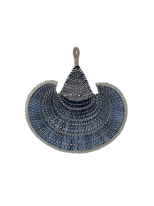 InTheBox Decorative Fan Jabbar Handmade Blue Wicker Material 85x85cm