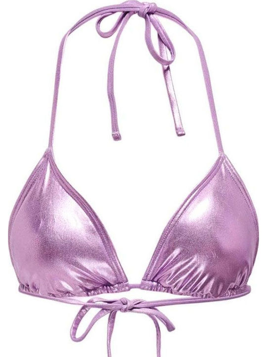 Only Triangle Bikini Top Purple