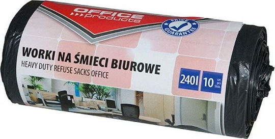 Office Products Trash Bags for the Garden Capacity 240lt 140x90cm 10pcs Black