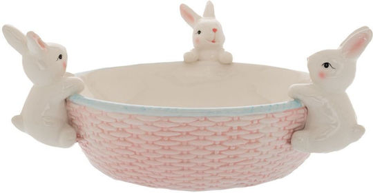 Ceramic Pink Bunny Bowl 29x13cm