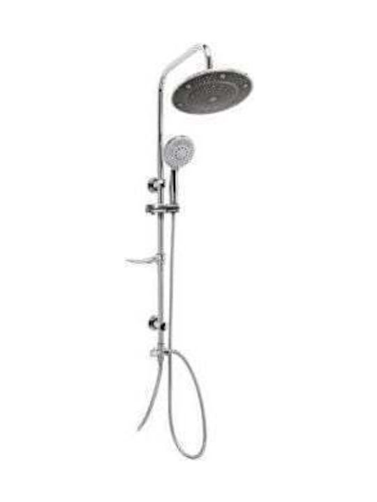 Invena Shower Column without Mixer Silver Invena Shower Column without Mixer Silver
