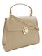 La tour Eiffel Leder Damen Tasche Hand Beige