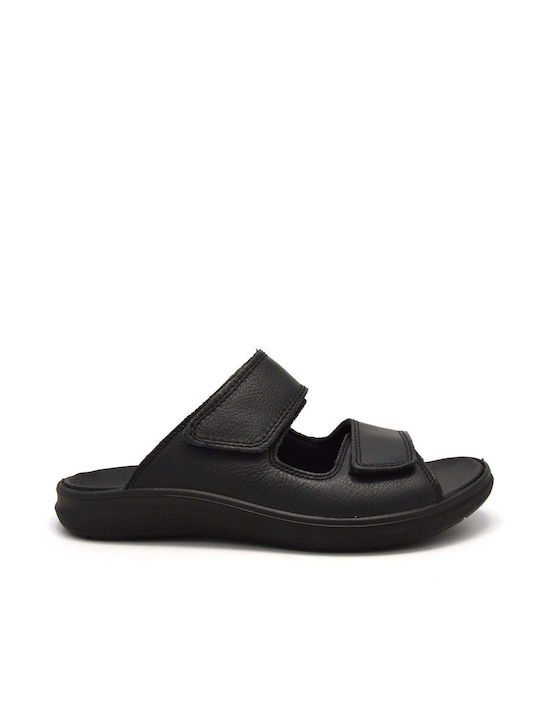Imac Piele Sandale pentru bărbați în Negru Culoare
