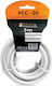 Libox Cablu Antenă Coaxial de sex masculin - Coaxial de sex feminin Alb 5m (PCC05)