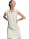 Summer Mini Athletic Dress T-Shirt Sleeveless Beige