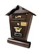 Outdoor Mailbox Metallic in Brown Color
