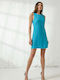 Enzzo Mini Dress Turquoise
