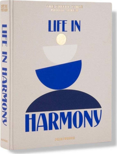 Album foto Printworks Life In Harmony 33 X 27 cm Copertă elegantă din carton 60 fotografii 10 X 15 cm 30 pagini Ideal ca și cadou Crem