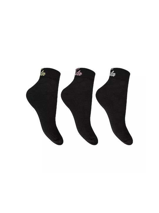 Fila Collection Unisex Αθλητικές Κάλτσες Μαύρες 3 Ζεύγη