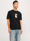 Jack & Jones Herren T-Shirt Kurzarm Schwarz