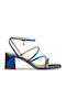Sandals from Patent Leather Blue