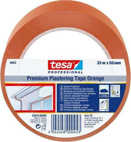Tesa Professional Pvc Plaster Tape 33m X 50mm Orange 04843-00000