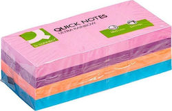 Q-Connect Rainbow Adhesive Memo Pads 38x51mm 3x4x100 Pieces Assorted Colors