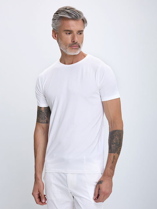 Commander Ανδρικό T-shirt Κοντομάνικο Λευκό