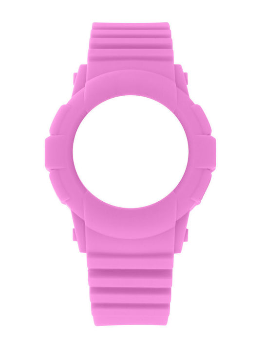 WATX & CO Curea de cauciuc Roz 38mm
