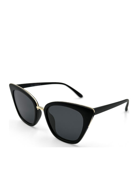 V-store Sunglasses Μαύρα with Acetate Frame & Black Lens