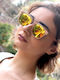 V-store Sonnenbrillen mit Mehrfarbig Schildkröte Rahmen und Braun Verlaufsfarbe Polarisiert Linse 6027A-1ORANGE