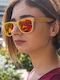 V-store Unisex Sunglasses with Multicolour Plastic Frame and Brown Gradient Polarized Lens WD023