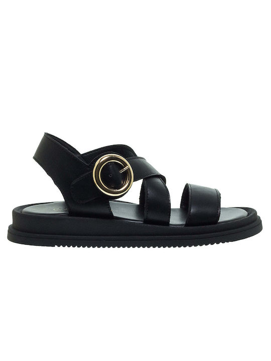 Carad Shoes Piele Sandale dama în Negru Culoare