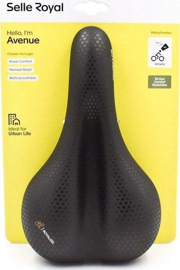 Selle Royal Classic Athletic 45st. Avenue Σέλα Ποδηλάτου Μαύρη με Gel 265 x 158 mm