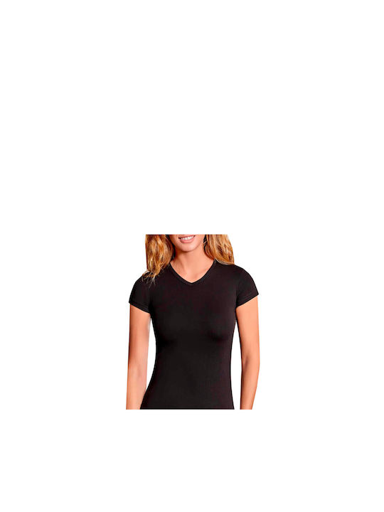 Berrak Women's T-Shirt with Spaghetti Strap Black