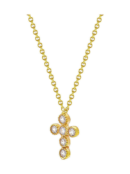 Kiriakos Gofas Gold Cross 9K with Chain