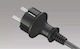 Plastrol Power Cord Type H05RR-F with Cable Properties 3x1mm² in Black Colour 1m